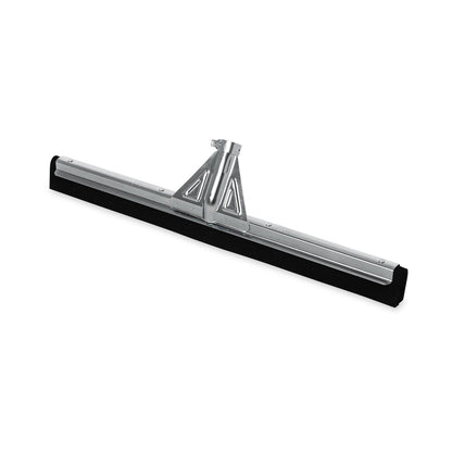 Rubbermaid Commercial Products Heavy-Duty Floor Squeegee, 22-inch Dual Moss, Silver/Metal, Heavy Duty Rubber Floor Scrubber for Bathroom/Garage/Tile