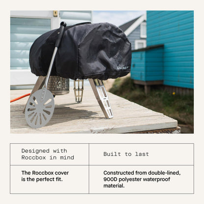 Gozney Roccbox Portable Pizza Oven Cover, 900D Waterproof Cover for Outdoor Pizza Oven with Heavy-Duty Strap for Ease Transport, Black