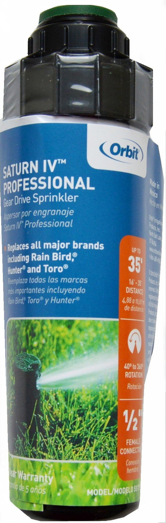 Orbit 55179 Saturn IV Pro Gear Drive Rotor Sprinkler Spray Head with Matched Precipitation (20)