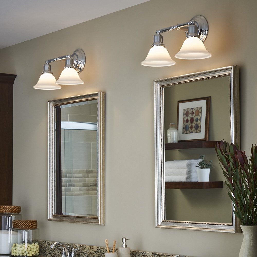Sea Gull Lighting 44061-05 Sussex Wall/Bath Vanity Style Fixture, Two - Light, Chrome