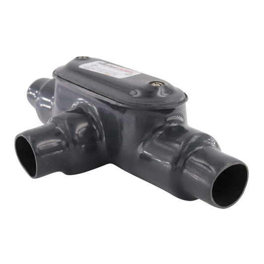 RobRoy PRHT28 Plasti-Bond PVC Coated Conduit Body, Type-T, Form-8, 3/4-Inch