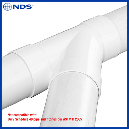 NDS 3P08 3-Inch PVC 45 Degree Wye Hub x Hub, White