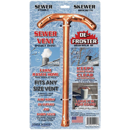 Sewer Skewer 17 in. L Copper Sewer Vent Defroster