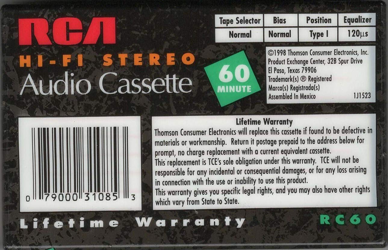RCA HI-FI Audio Cassette 60 Minute