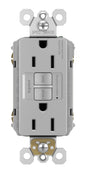 Legrand Radiant 15 Amp GFCI Self-Test Decorator Duplex Electrical Wall Outlet, Power Outlet with Trip Indicator, 1597GRYCCD12, Gray, 1 Count