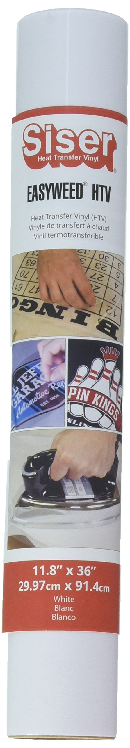 Siser EasyWeed Heat Transfer Vinyl: White, 11.8 x 36 inches