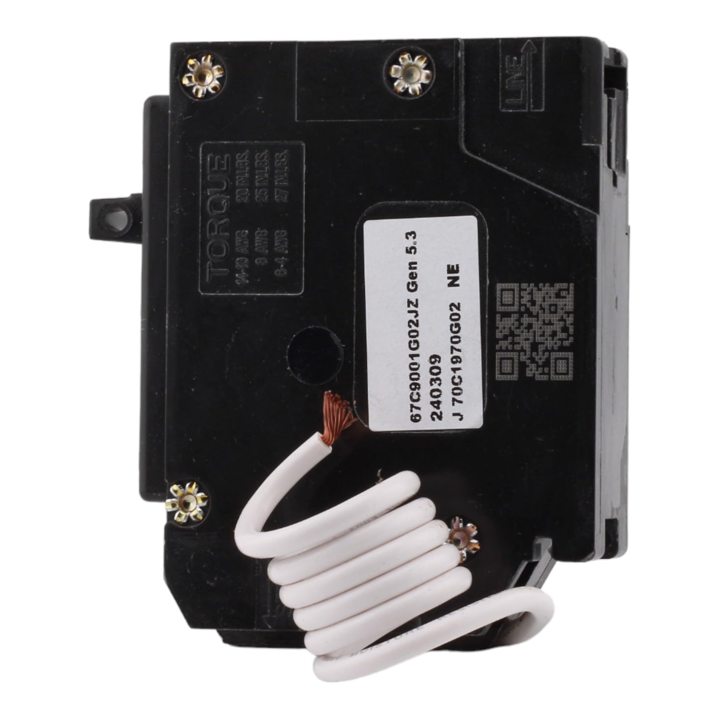 CUTLER-HAMMER BRN120AF 20 Amp Single Pole Arc Fault Circuit Breaker - 120 Volt, Pigtail Neutral, UL Listed (1)