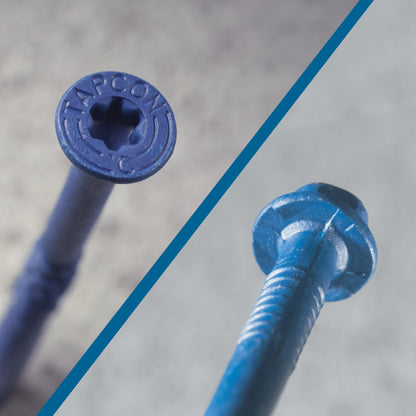 Tapcon 3/16 x 2-3/4 Inch Blue Climaseal Hex Head Concrete Anchors, 75 PCS, Corrosion Resistant Coating, Heavy-Duty Concrete and Masonry Screws, Superior Holding Strength, Drill Bit Included