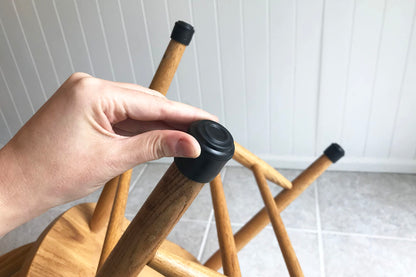Shepherd Hardware 8762E Leg Tips 1-Inch Inside Diameter Rubber Chair Leg Caps, 24 Pack, Black
