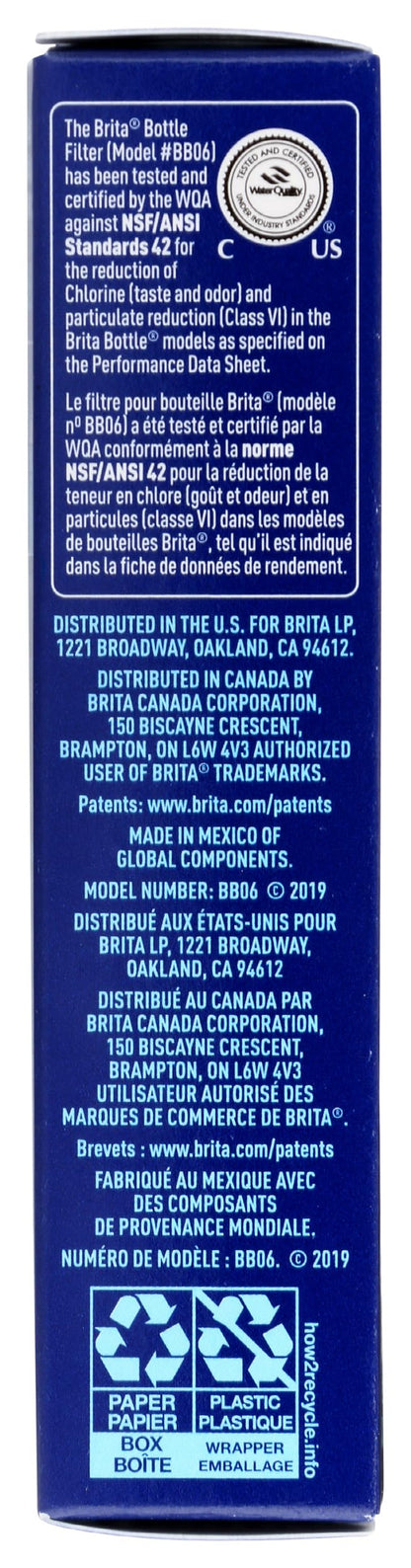 Brita Water Bottle Replacement Water Filter, Compatible with All Brita Filtered Water Bottles (3 Pack)