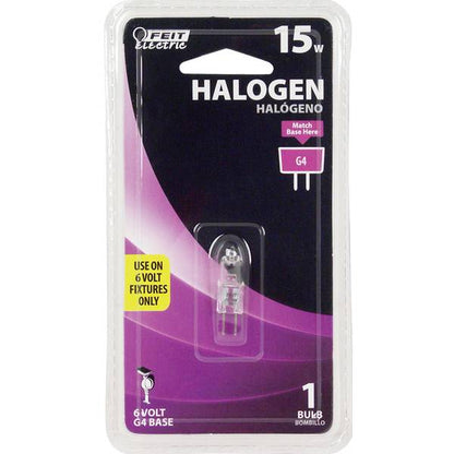 FEIT Electric 15w Halogen Bulb 6 Volt with G4 Base