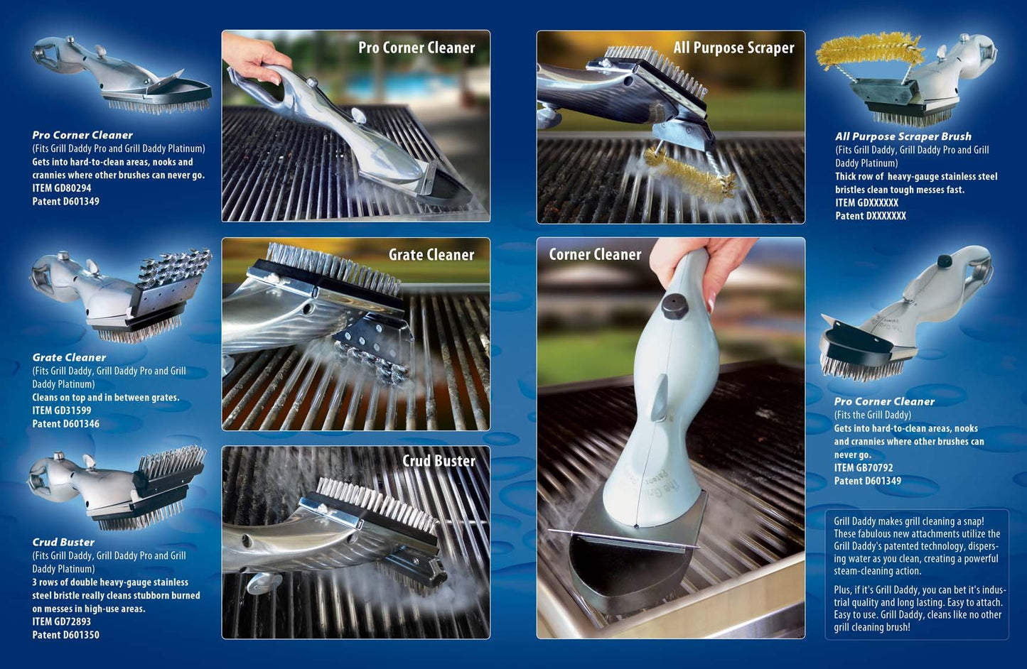 Grill Daddy Pro Corner Cleaner Replacement Brush