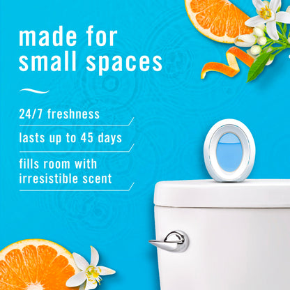 Febreze Small Spaces Air Freshener, Odor-Fighting, Plug In Alternative, Air Fresheners for Home and Bathroom and Kitchen, Closet Air Fresheners, Refresh & Energize Scent, 4 Count