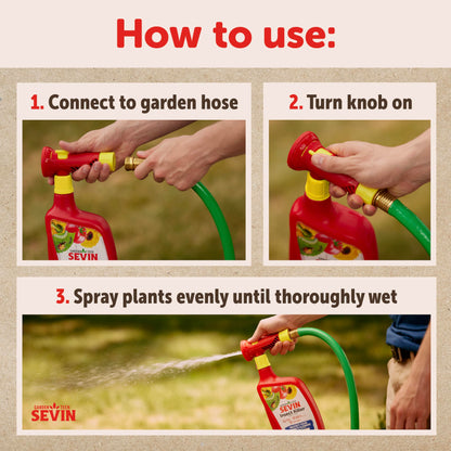 Sevin GardenTech Ready to Spray Insect Killer, 32 Ounce RTS, White