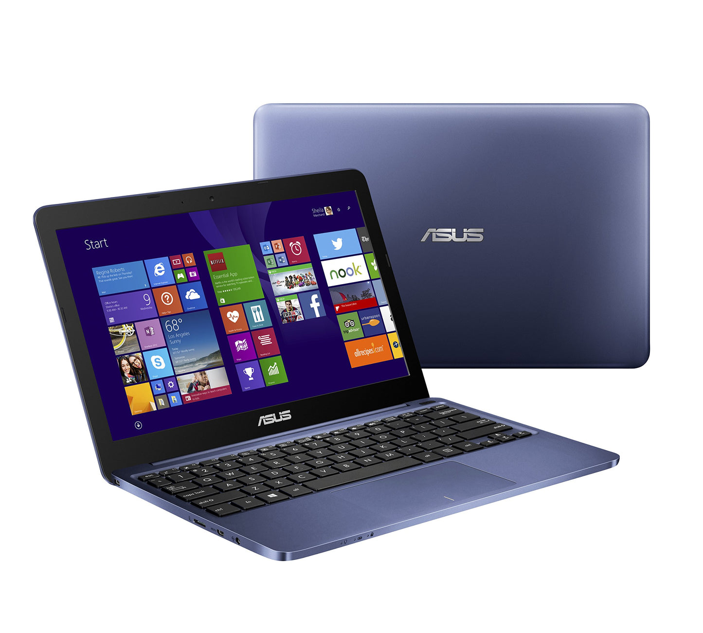 ASUS X205TA-DS01-BL-OFCE Portable 11.6-Inch Intel Quad-Core Laptop 2GB RAM 32GB Storage, Windows 8.1, Dark Blue