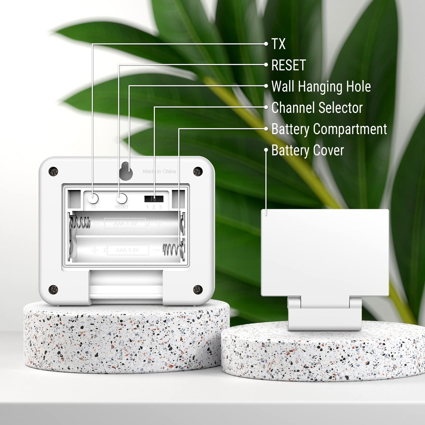 ThermoPro TX-2B 915MHz Additional Humidity Sensor Fitting Outdoor Waterproof Transmitter for Indoor Outdoor Thermometer Wireless Outside Thermometer and Temperature Monitor