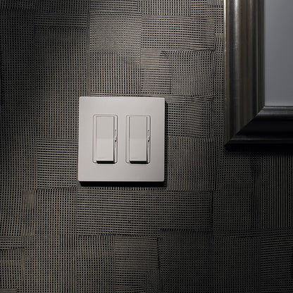 Lutron Claro 2 Gang Decorator/Rocker Wallplate, Gloss, White (1-Pack) | CW-2-WH