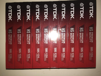 TDK T-120HS Premium Quality VHS Cassettes 10 pack [VHS Tape]