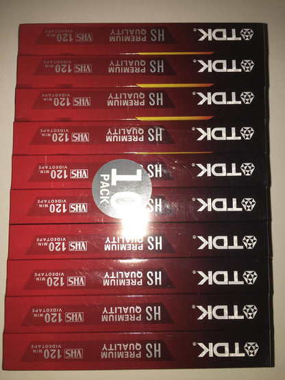 TDK T-120HS Premium Quality VHS Cassettes 10 pack [VHS Tape]