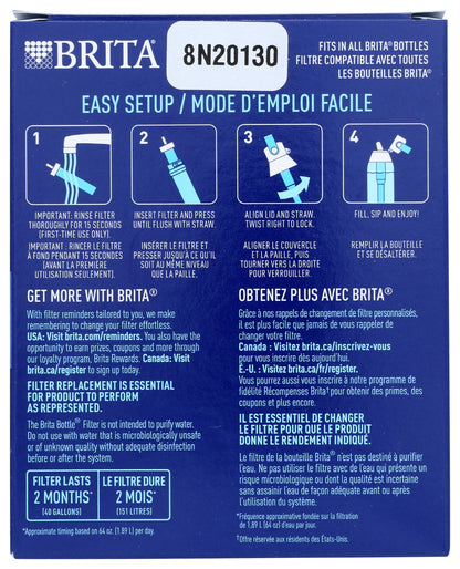 Brita Water Bottle Replacement Water Filter, Compatible with All Brita Filtered Water Bottles (3 Pack)