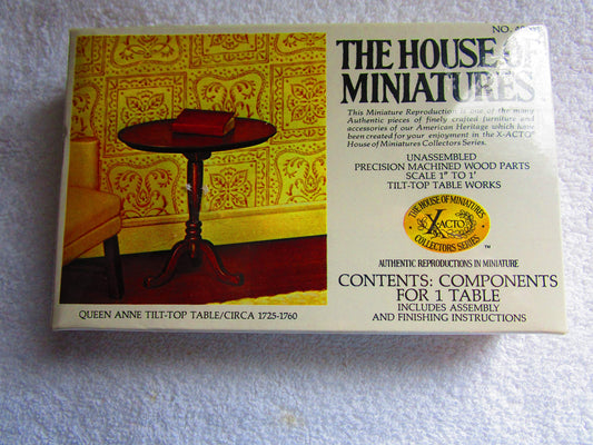 The House Of Miniatures - Queen Anne Tilt-Top Table / Circa 1725-1760 - Doll House Furniture #40008