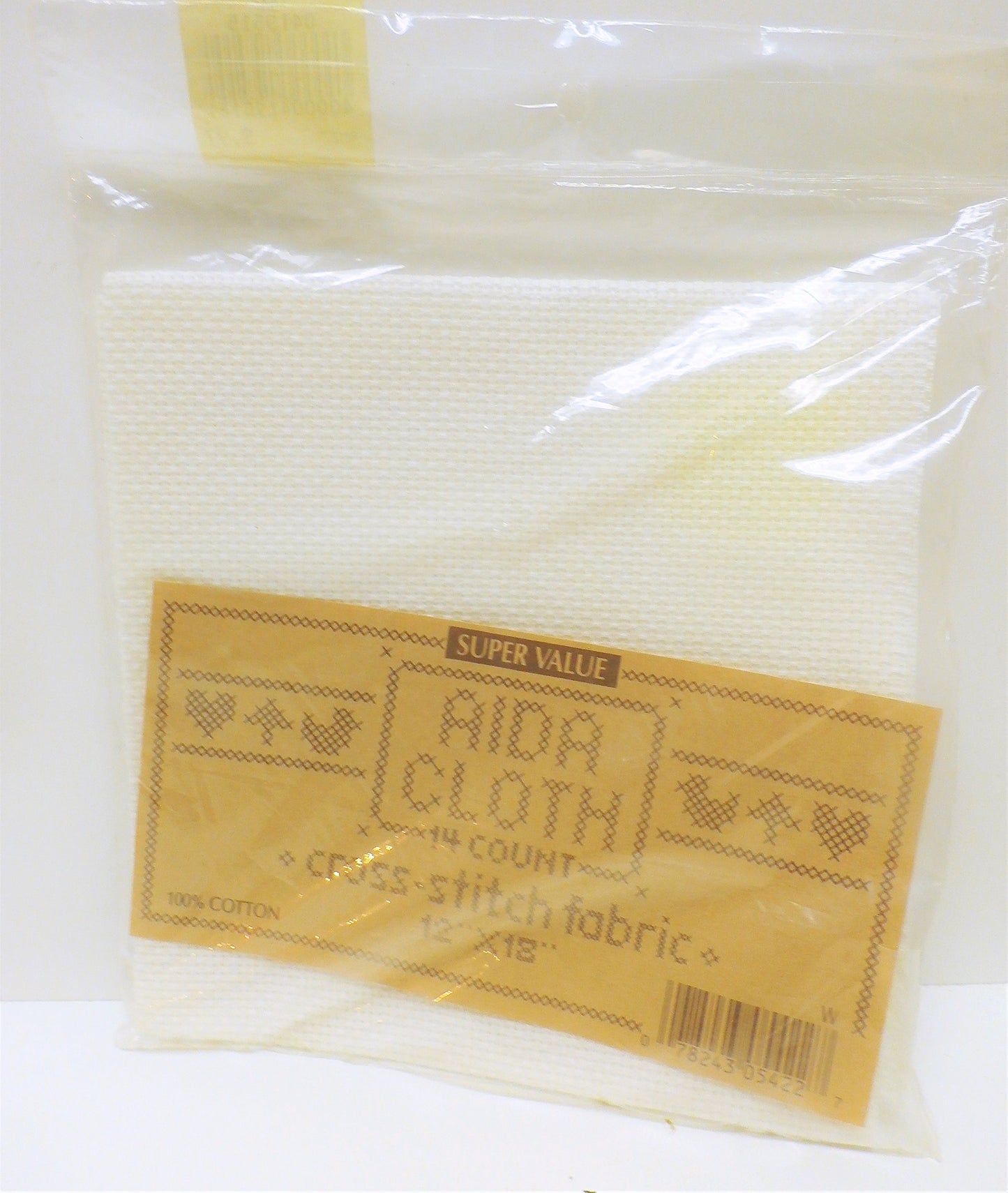 AIDA CLOTH (14 Count) Cross Stitch Fabric (1 PC, 12" x 18", 100% Cotton, WHITE)