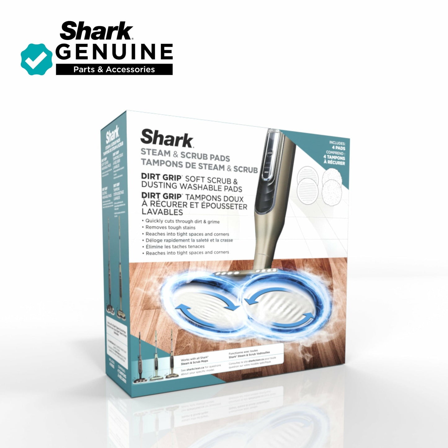 Shark Microfiber Steam Mop Pads for Steam & Scrub (1 Pack)