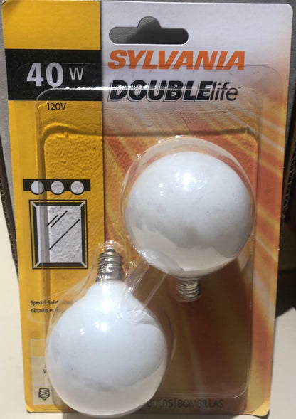 SYLVANIA 5 X 2-Pack 40 Watt Indoor Dimmable Soft White G16.5 Incandescent Decorative Light Bulbs