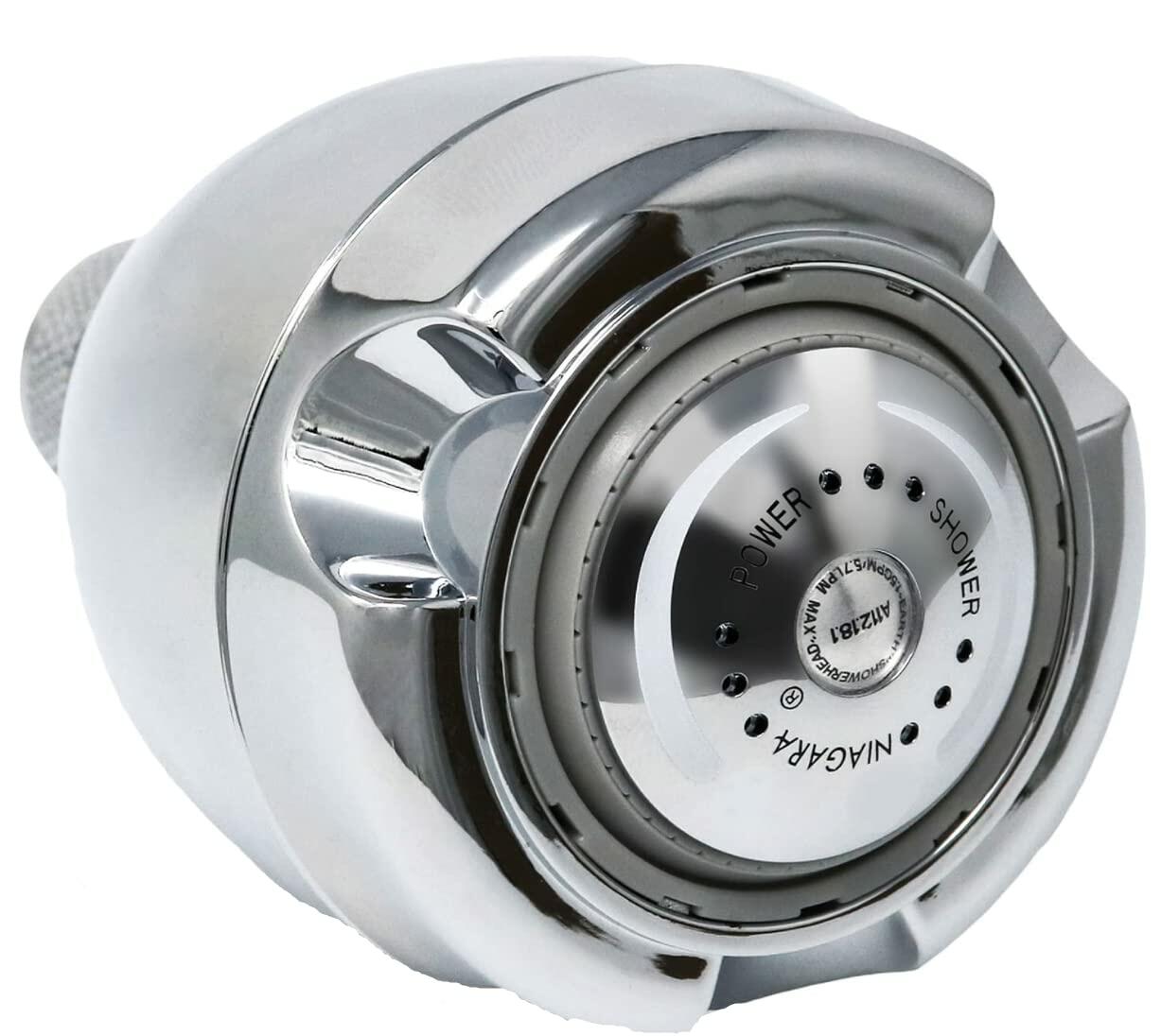 Niagara Conservation Earth Spa 3-Spray with 1.25 GPM 2.7-in. Wall Mount Adjustable Fixed Shower Head - Chrome