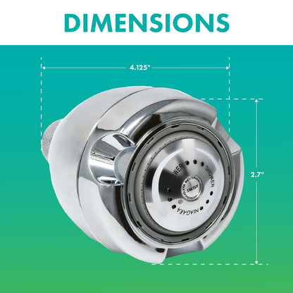 Niagara Conservation Earth Spa 3-Spray with 1.25 GPM 2.7-in. Wall Mount Adjustable Fixed Shower Head - Chrome