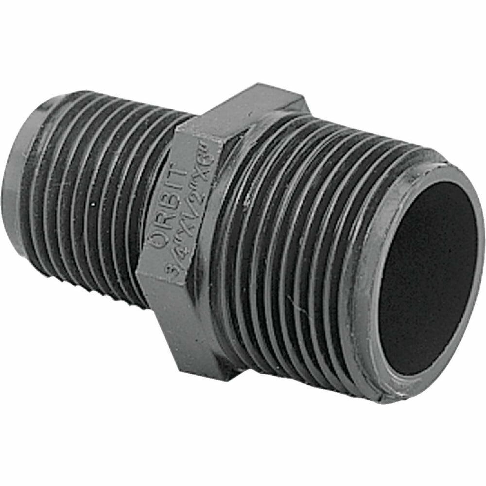 Orbit 1-2 In. x 3-4 In. MNPT Poly Extension Adapter 37217 37217 757683