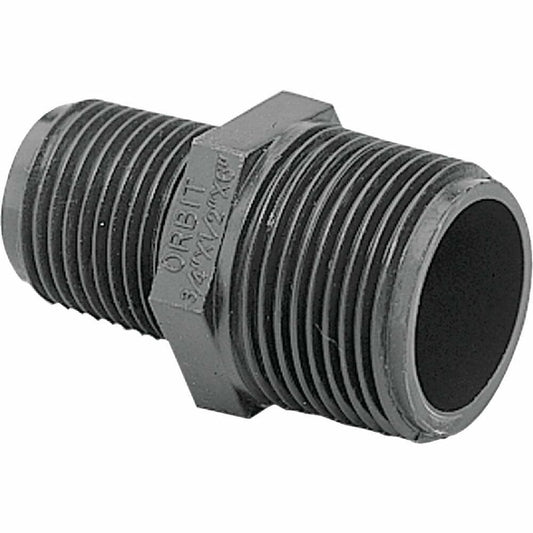 Orbit 1-2 In. x 3-4 In. MNPT Poly Extension Adapter 37217 37217 757683