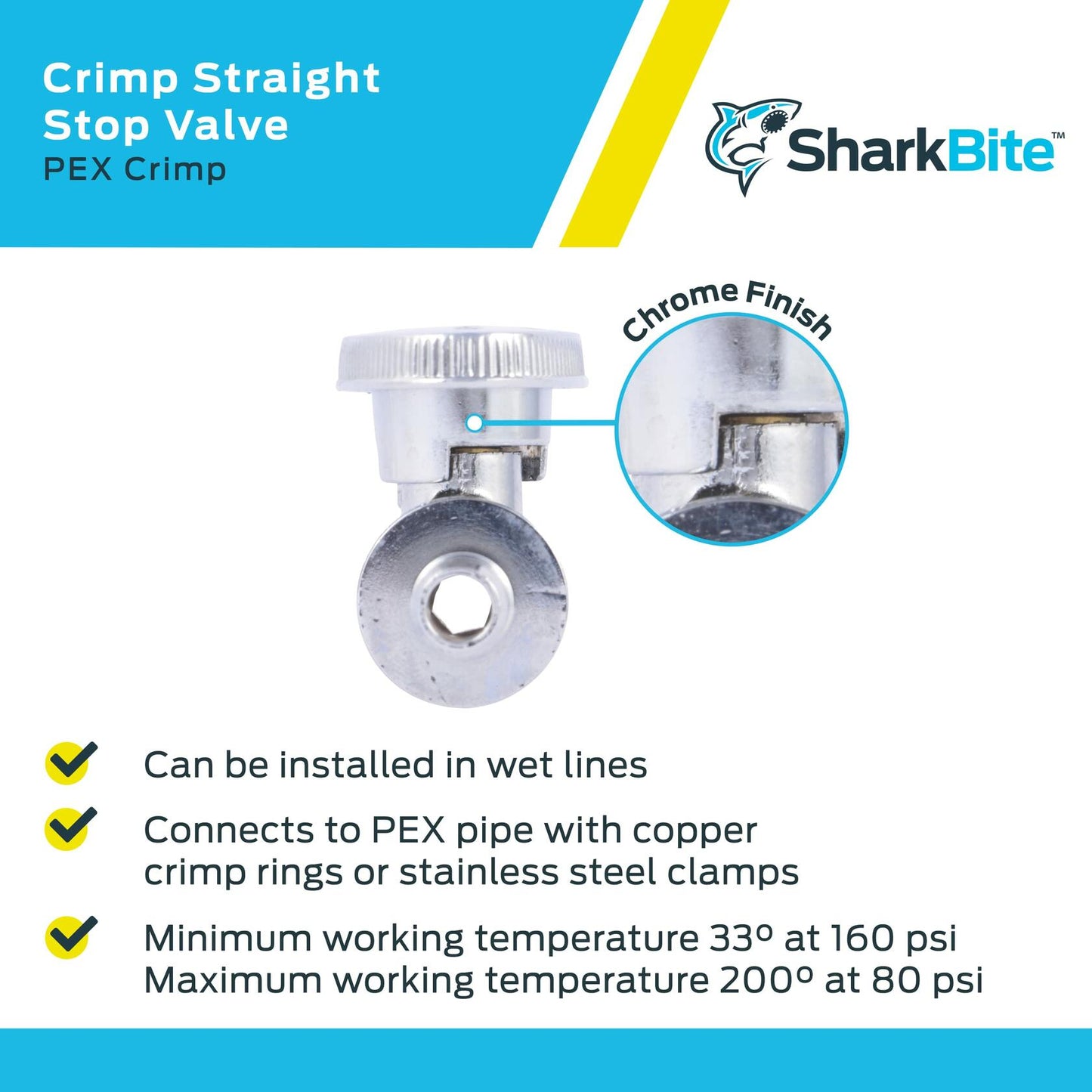 SharkBite 1/2 in. PEX Barb X 3/8 in. Brass Stop Valve