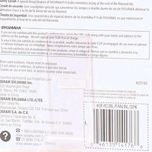 SYLVANIA 40-Watt Dimmable F Decorative Incandescent Light Bulbs (2-Pack)