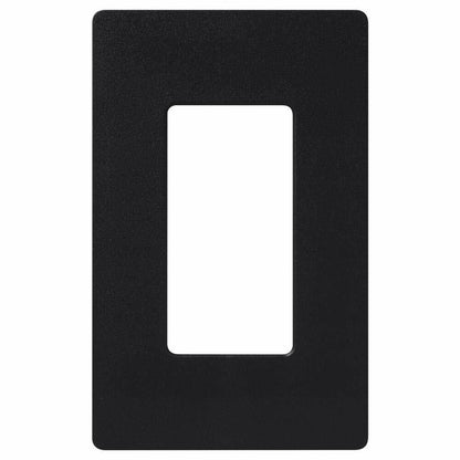 Lutron Claro 1 Gang Decorator/Rocker Wallplate, Gloss, Black (1-Pack) | CW-1-BL