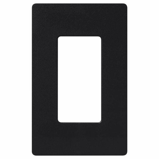 Lutron Claro 1 Gang Decorator/Rocker Wallplate, Gloss, Black (1-Pack) | CW-1-BL