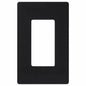 Lutron Claro 1 Gang Decorator/Rocker Wallplate, Gloss, Black (1-Pack) | CW-1-BL