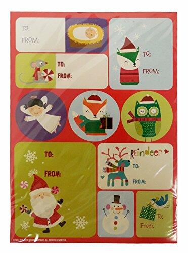 The Gift Wrap Company Self-Adhesive Holiday Label Sheets, Character Craze