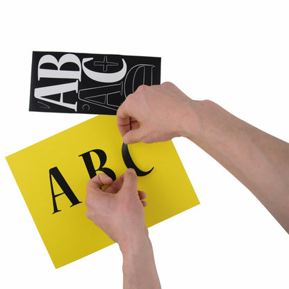 Westcott LetterCraft Permanent Vinyl Lettering Nueva 3-Inch, Black (15856)