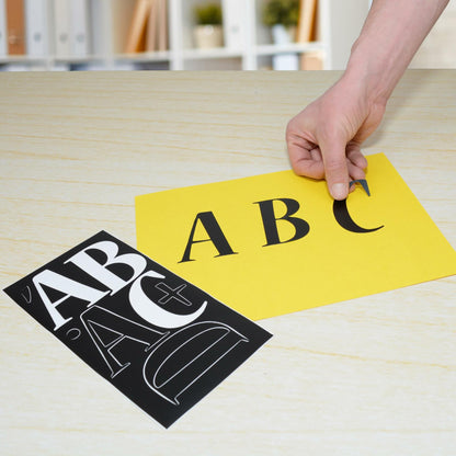 Westcott LetterCraft Permanent Vinyl Lettering Nueva 3-Inch, Black (15856)