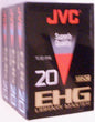JVC VHS-C EHG 20 Library Master Compact Video Cassette TC-20 EHG (3 Pack)