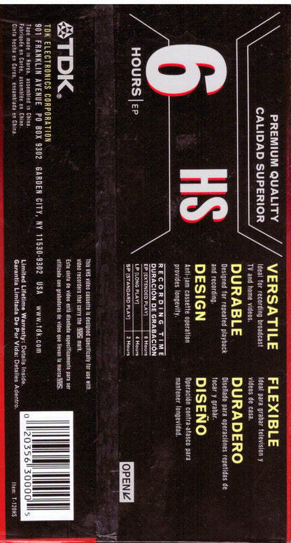 TDK T-120 VHS Cassette - 6 Hour [VHS Tape]