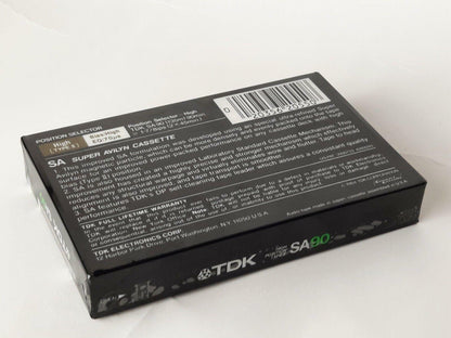 TDK SA 90 minute Super High Resolution Type II Audio Cassette Tape