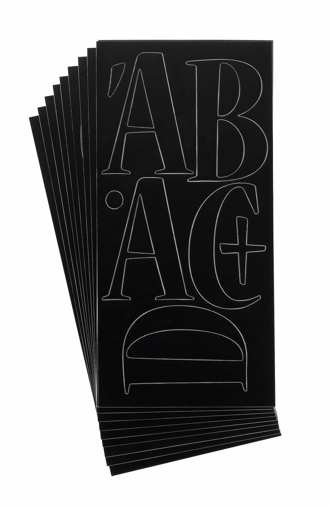 Westcott LetterCraft Permanent Vinyl Lettering Nueva 3-Inch, Black (15856)