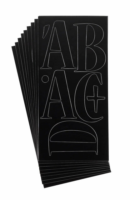 Westcott LetterCraft Permanent Vinyl Lettering Nueva 3-Inch, Black (15856)