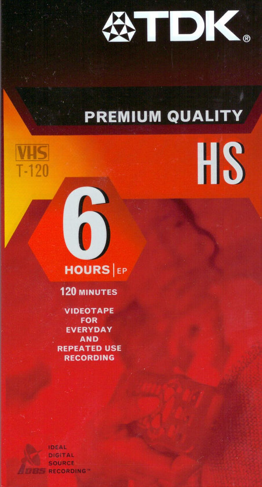 TDK T-120 VHS Cassette - 6 Hour [VHS Tape]