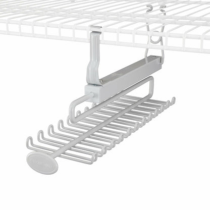 ClosetMaid 8060 Sliding Tie & Belt Rack for Wire Shelving, White