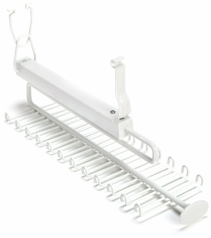 ClosetMaid 8060 Sliding Tie & Belt Rack for Wire Shelving, White