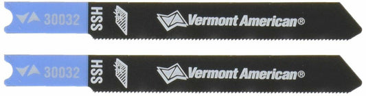 Vermont American 30032 2-3/4-Inch 36TPI High Speed Steel Metal Cutting U Shank Jigsaw Blade, 2-Pack