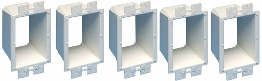 Arlington BE1-5 Electrical Outlet Box Extender, 1-Gang, White, 5-Pack